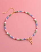 Pastel Crush Coquette Bead Pearl Necklace