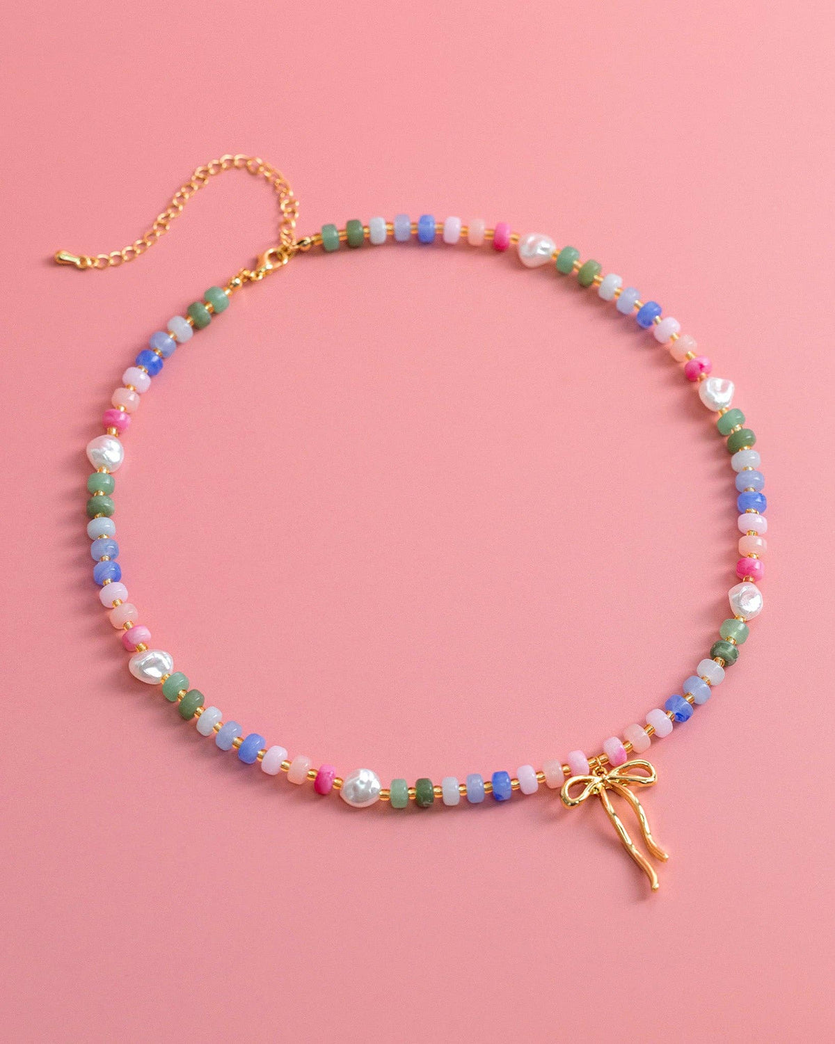 Pastel Crush Coquette Bead Pearl Necklace