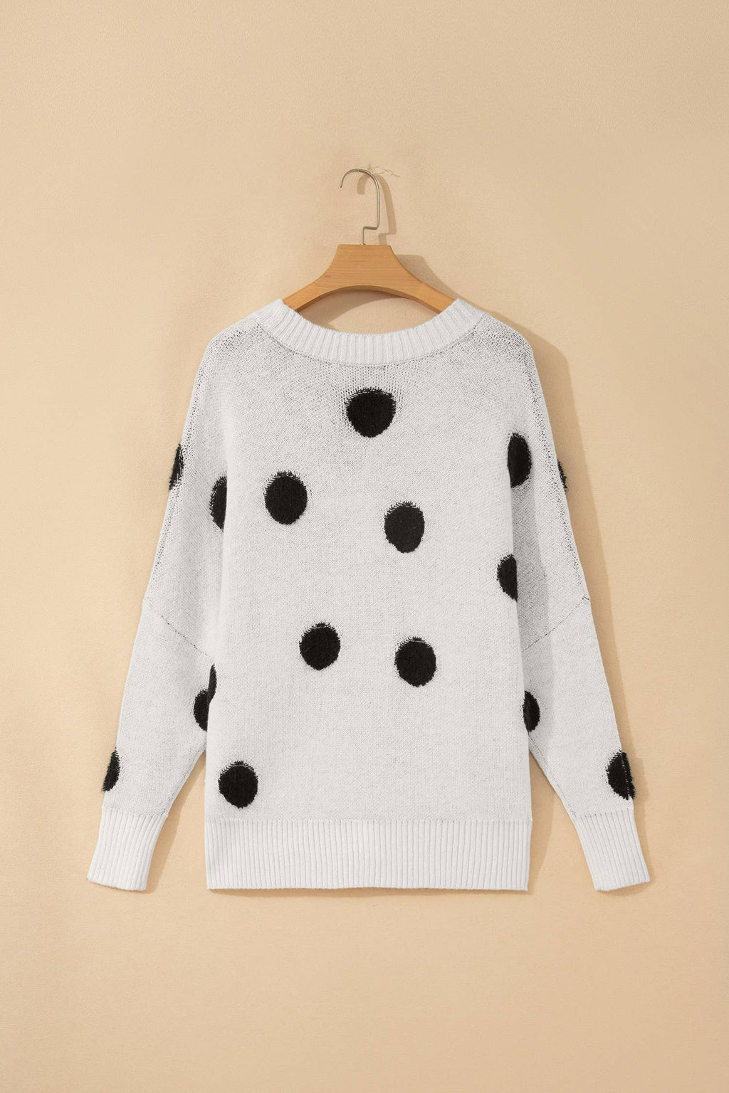Polka Dot Oversized Button Front Cardigan (S-XL)