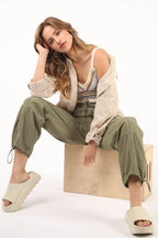 Woven Parachute Activewear Jogger Pants