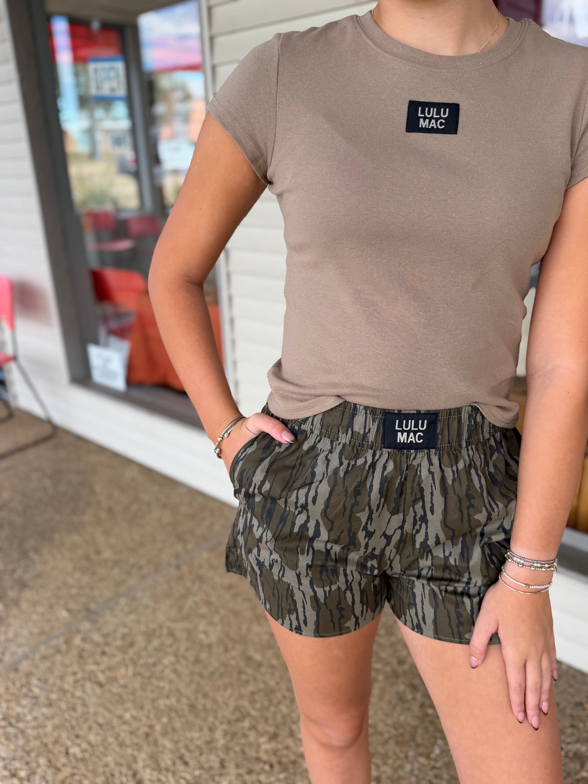 Dk Taupe Baby Doll Top