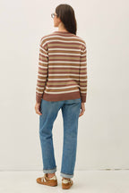 FEATHER WEIGHT MULTI STRIPED SWEATER