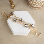 Brilliant Bond – Statement Chain Bracelets with Reflective Crystals