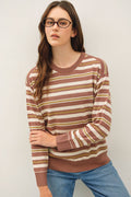 FEATHER WEIGHT MULTI STRIPED SWEATER