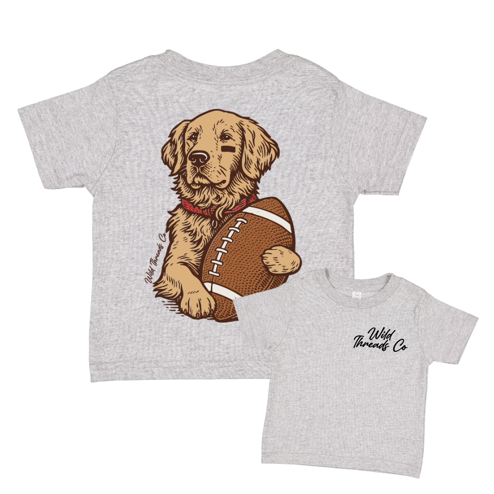 Golden Retriever Football Tee