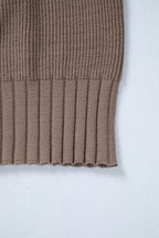 Mixed Texture Knit Button V Neck Sweater Cardigan (S-XL)