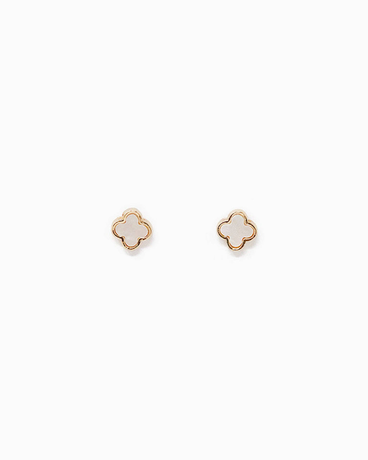 Mother of Pearl Clover Earring Set of 3