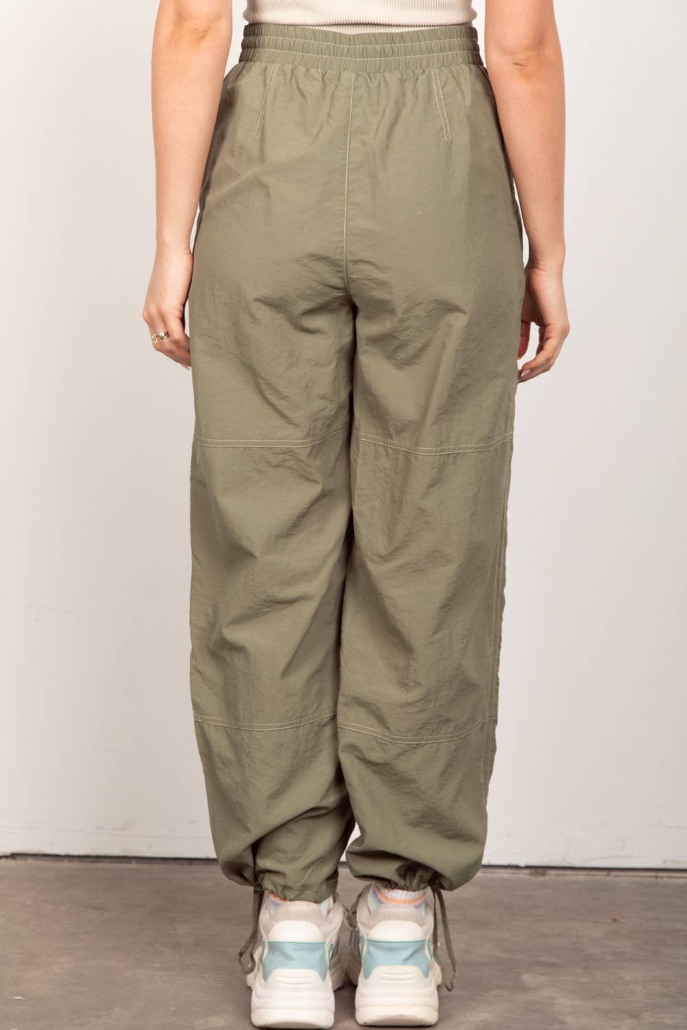 Woven Parachute Activewear Jogger Pants