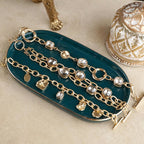 Brilliant Bond – Statement Chain Bracelets with Reflective Crystals