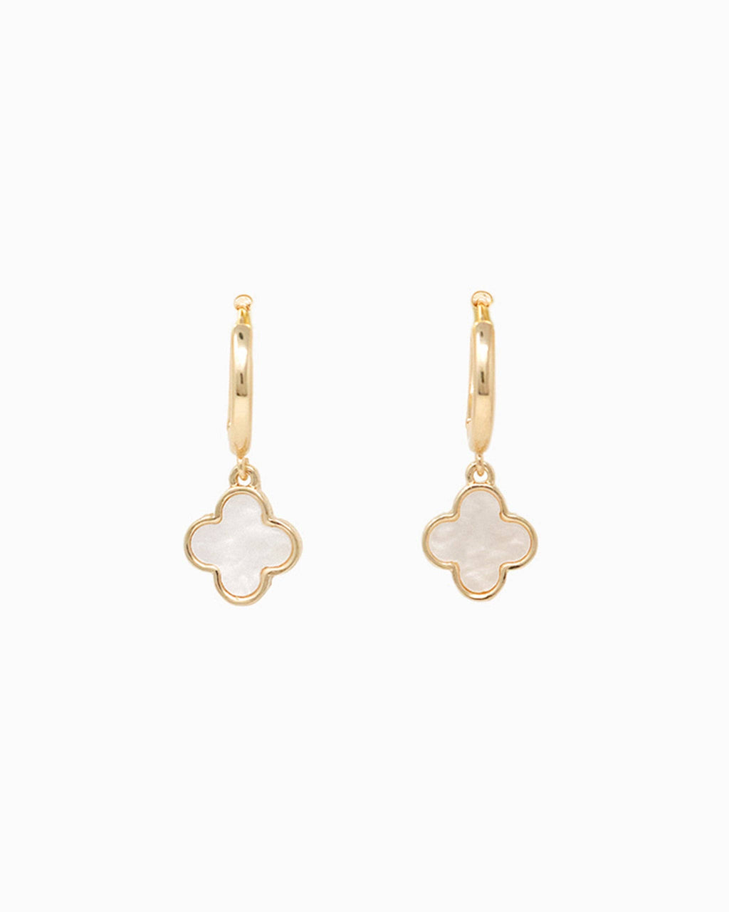 Mother of Pearl Clover Earring Set of 3