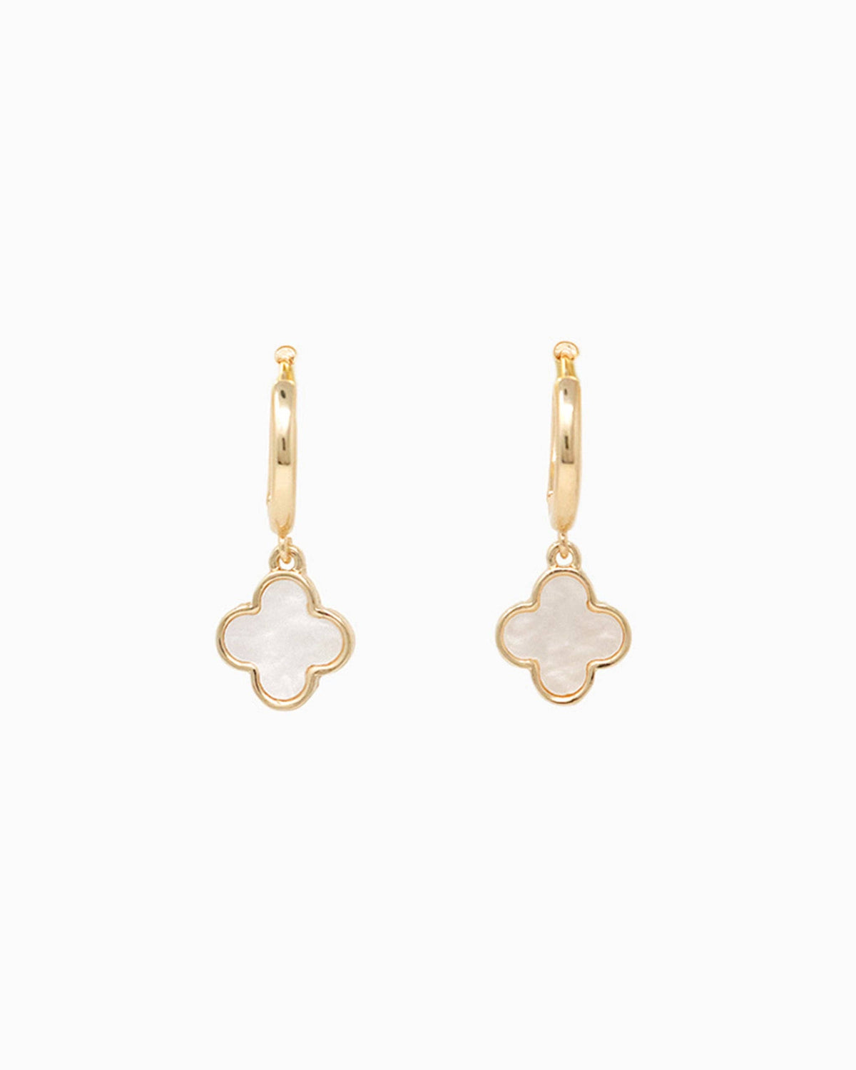 Mother of Pearl Clover Earring Set of 3