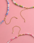 Pastel Crush Coquette Bead Pearl Necklace