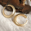Gilded Echo – Textured Statement Hoop Earrings