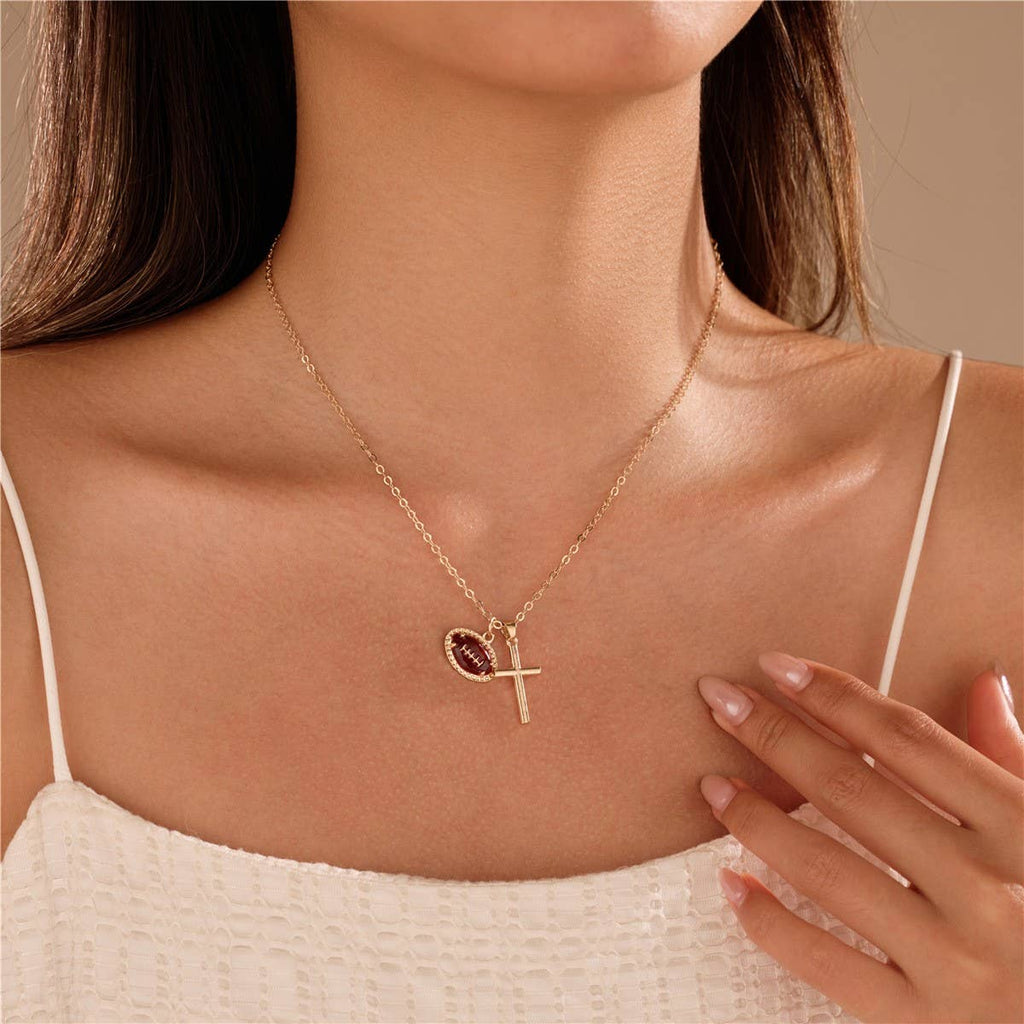 Gameday Sports Enthusiast Cross Necklace