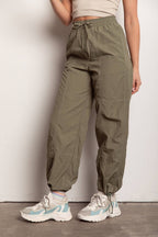 Woven Parachute Activewear Jogger Pants