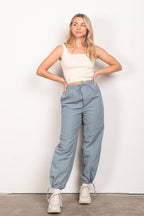 Woven Parachute Activewear Jogger Pants