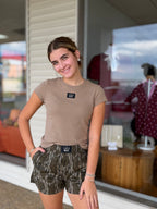 Dk Taupe Baby Doll Top