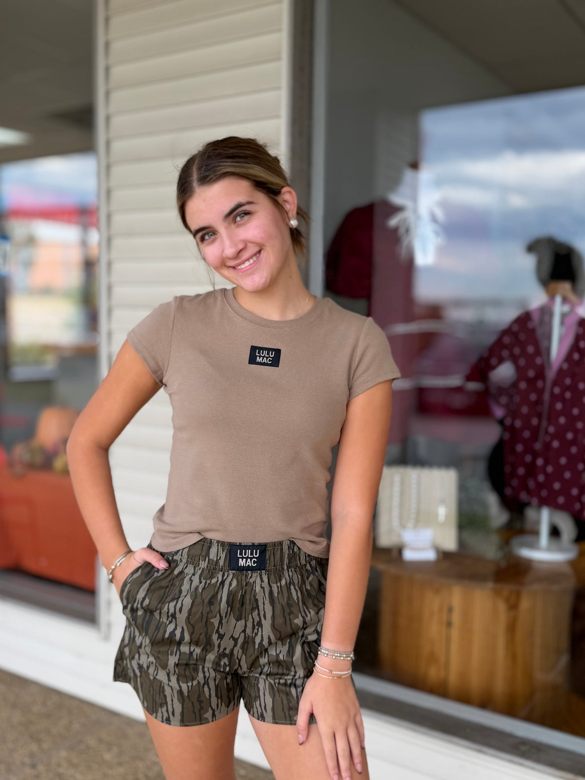 Dk Taupe Baby Doll Top