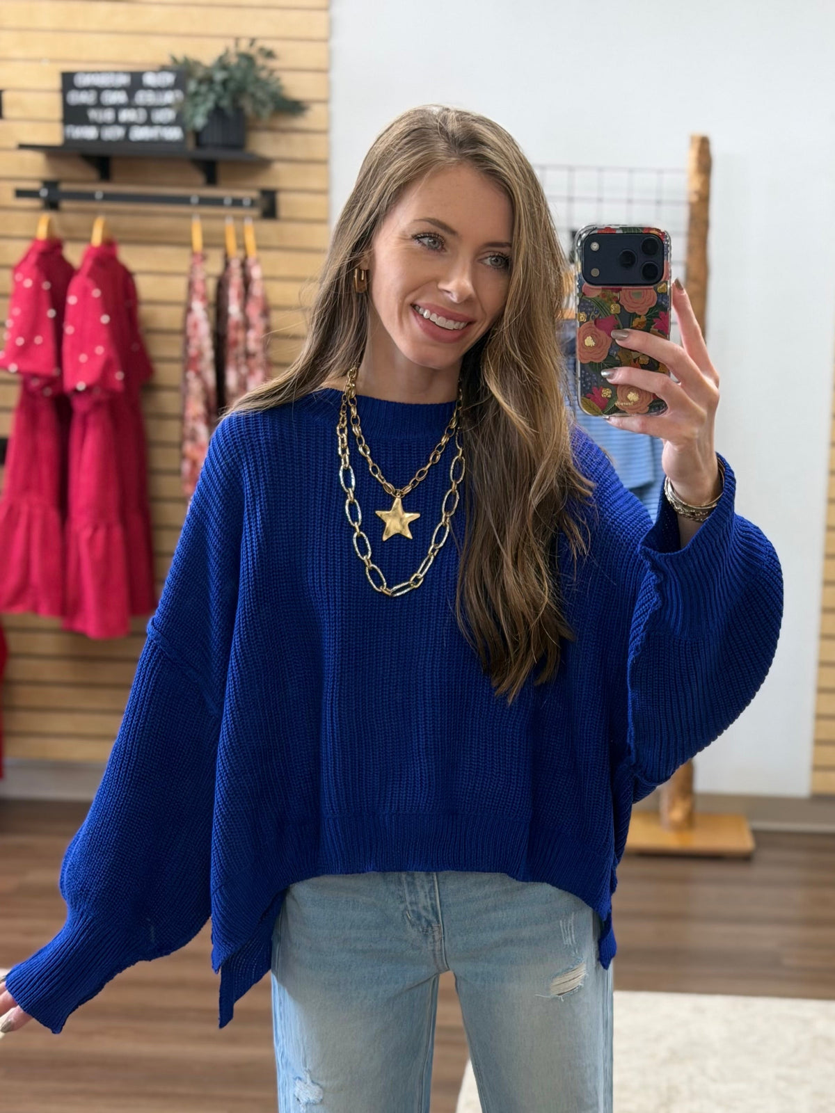 Pullover Sweater With Mock Neckline
