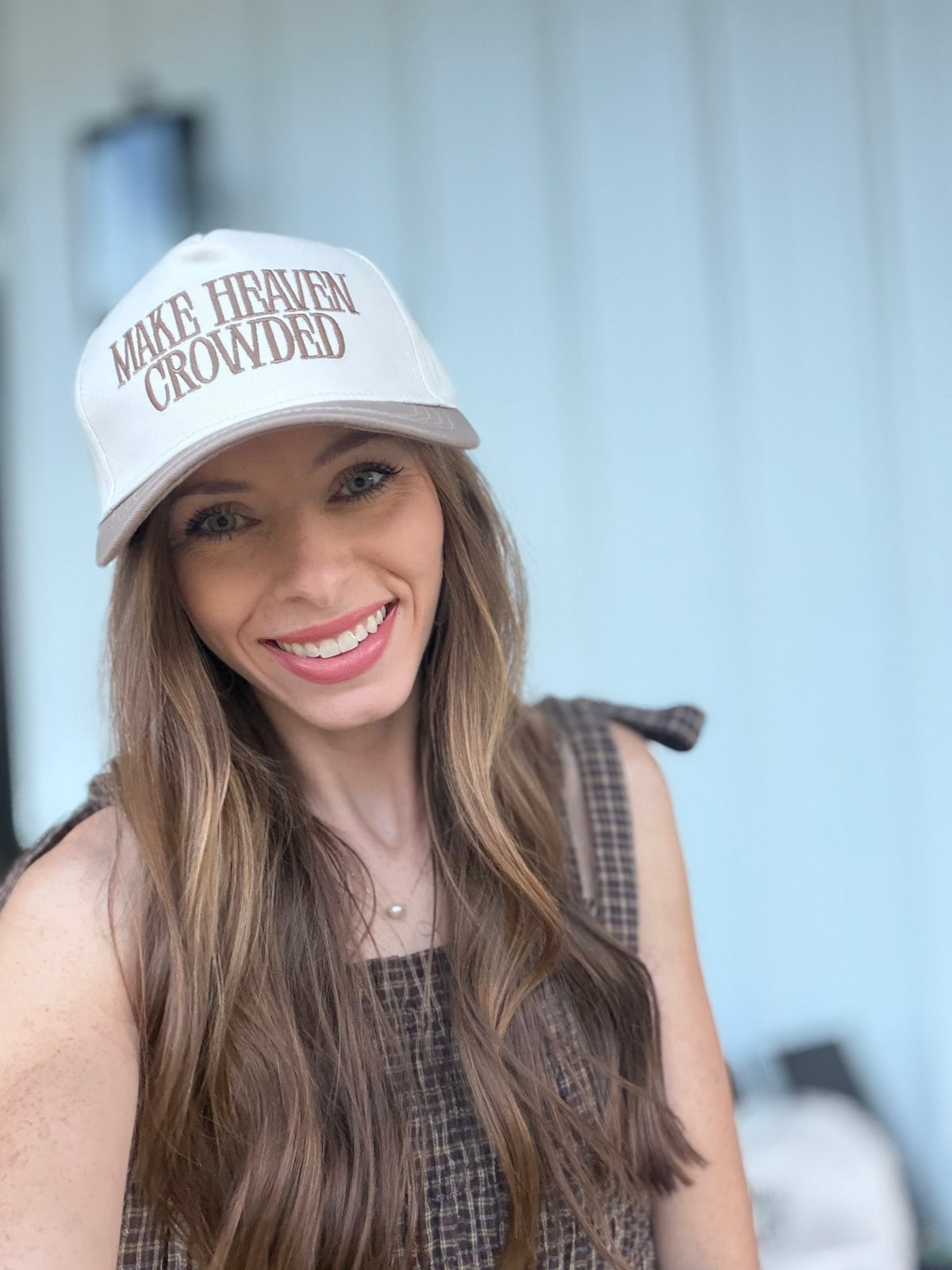 Make Heaven Crowded Two-tone Canvas Cotton Cap