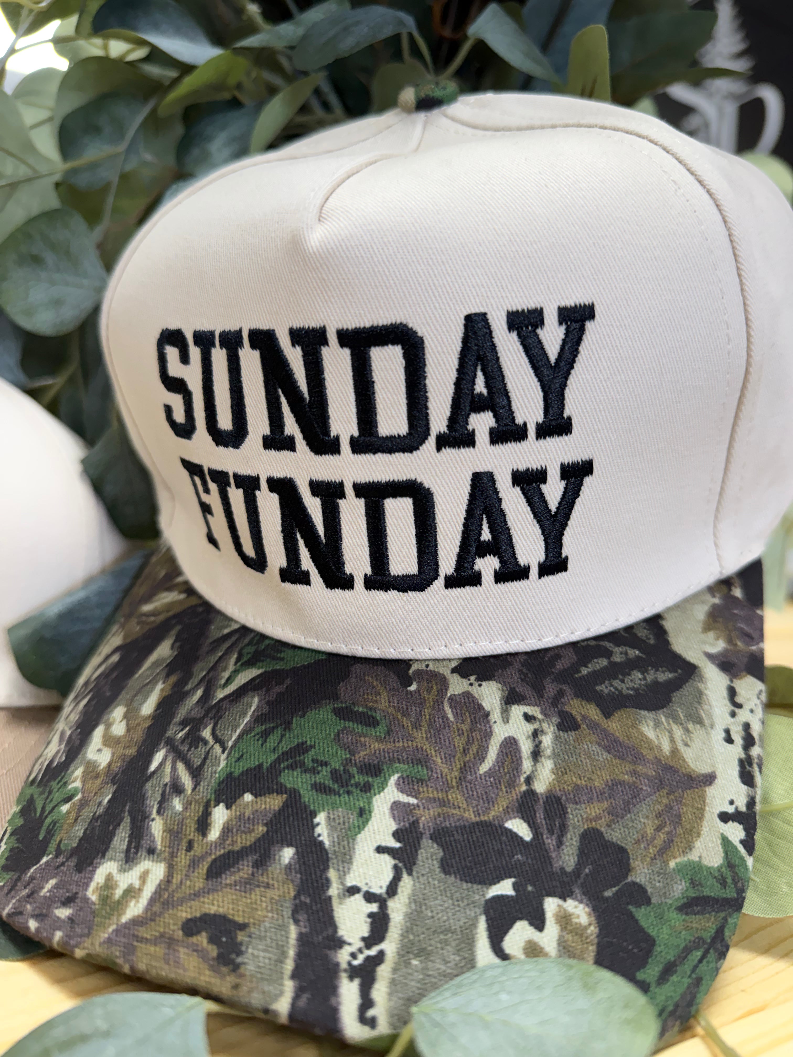 Sunday Funday Two Tone Canvas Cotton Cap