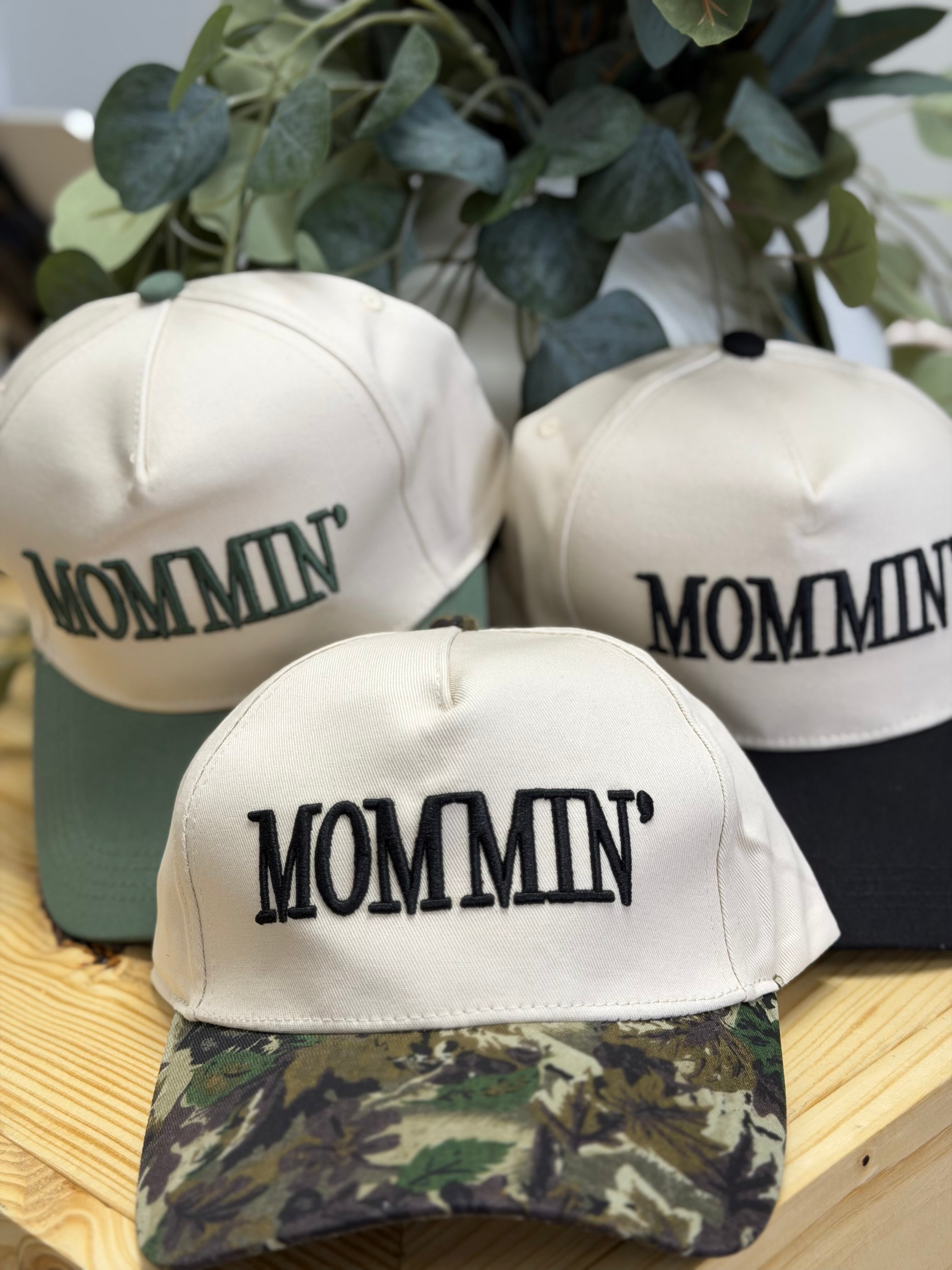 Mommin' Two Tone Canvas Cotton Cap