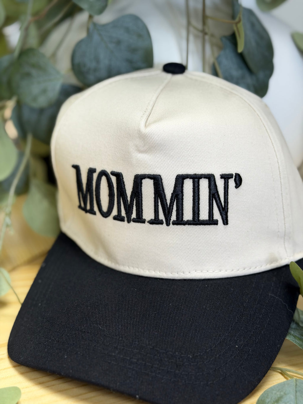 Mommin' Two Tone Canvas Cotton Cap