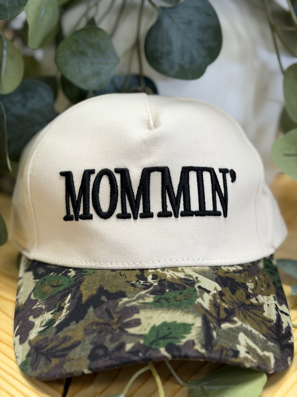 Mommin' Two Tone Canvas Cotton Cap