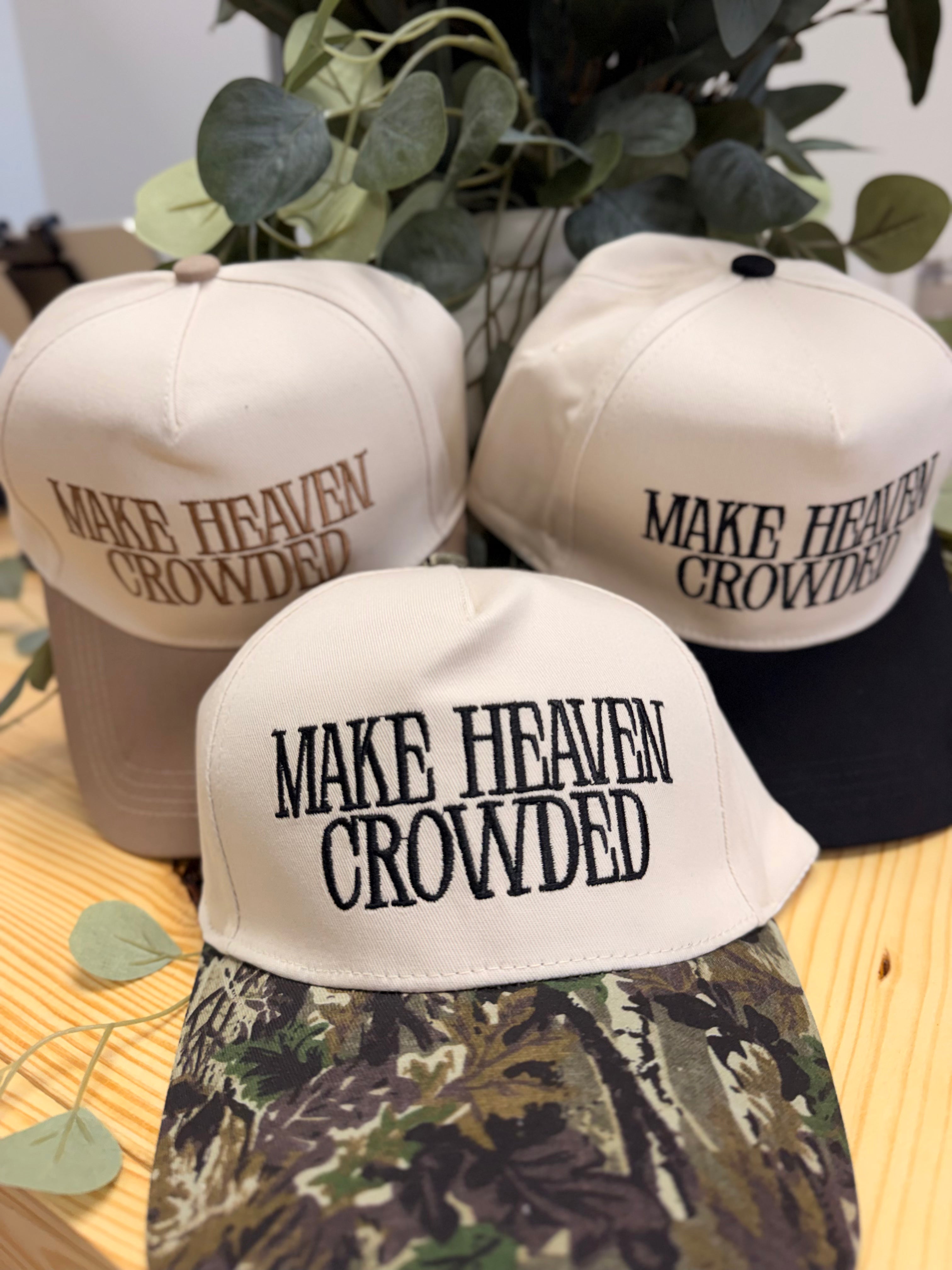 Make Heaven Crowded Two-tone Canvas Cotton Cap
