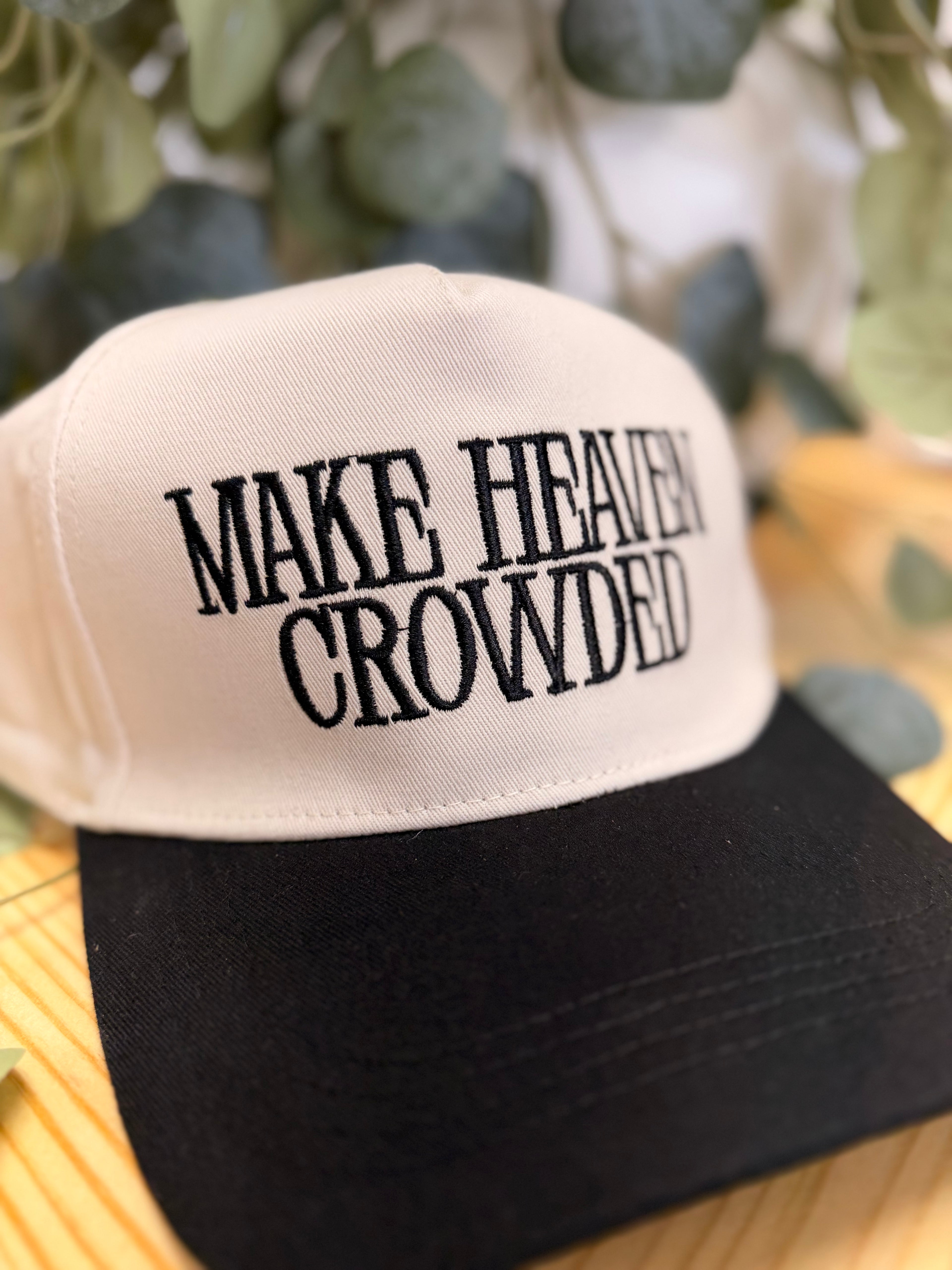 Make Heaven Crowded Two-tone Canvas Cotton Cap