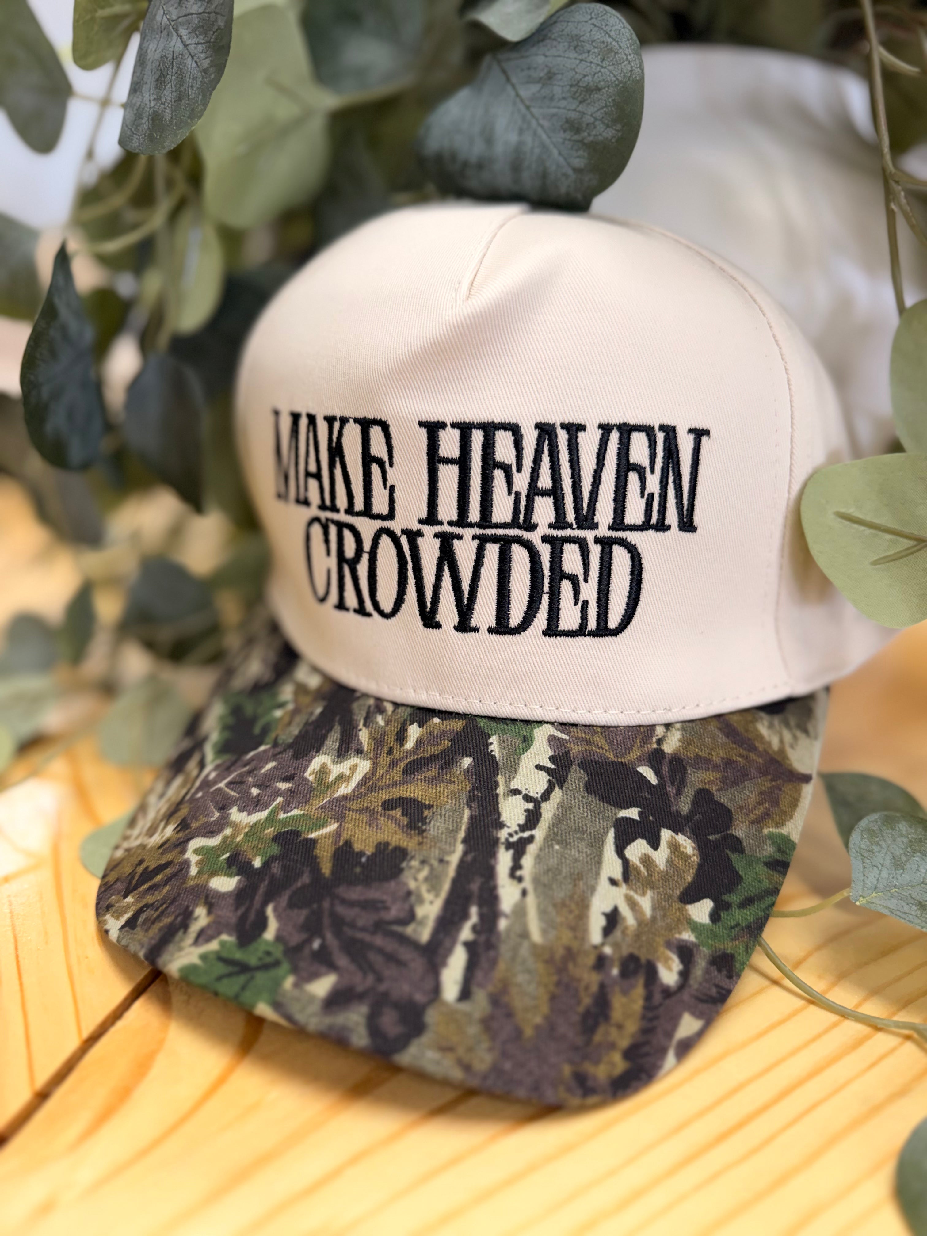 Make Heaven Crowded Two-tone Canvas Cotton Cap