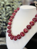 Boho Oval Resin Bead Necklace
