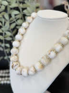 Boho Oval Resin Bead Necklace