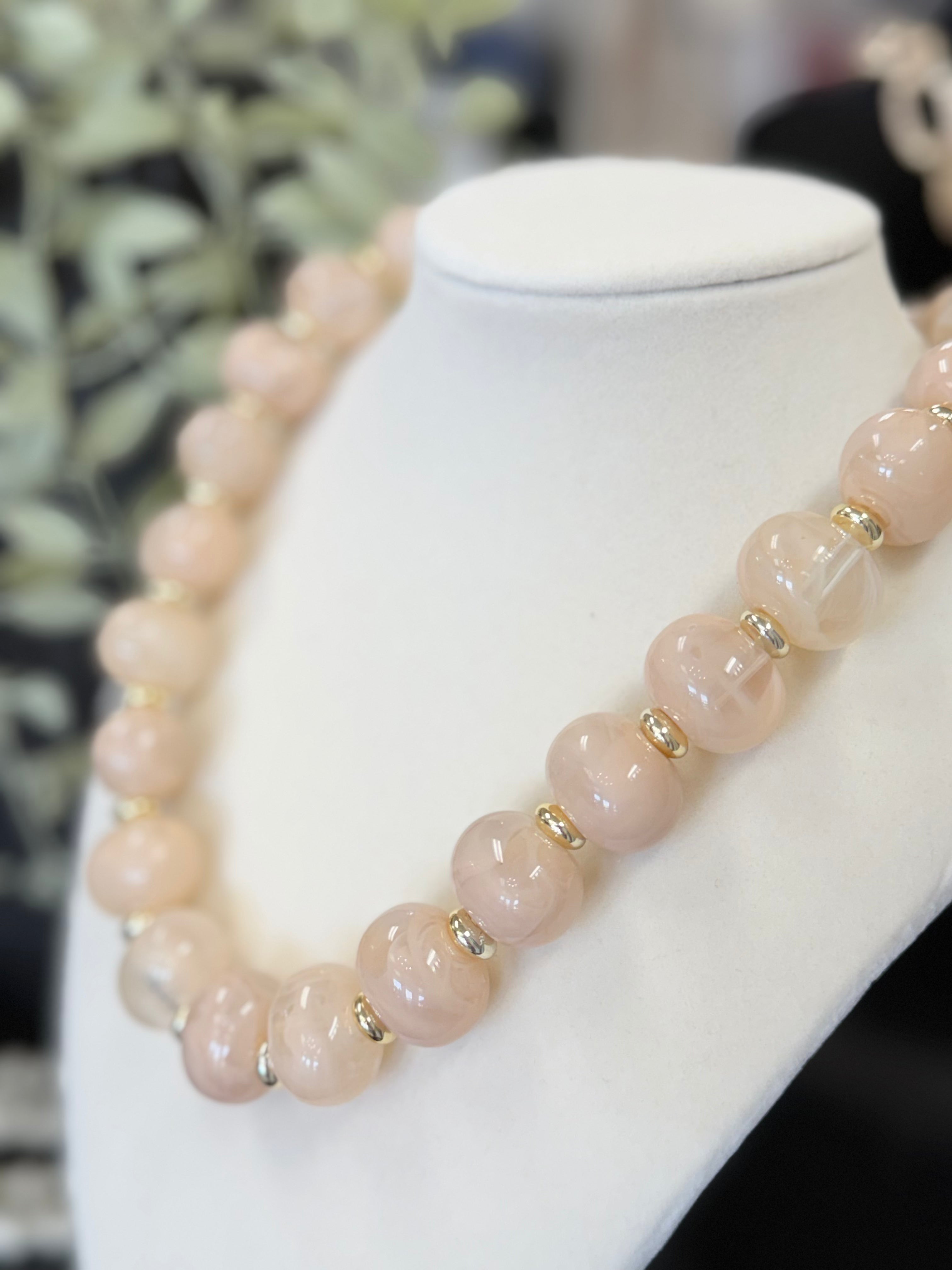 Boho Oval Resin Bead Necklace