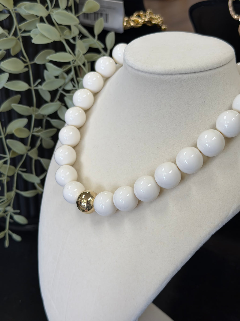 Colorful Beaded Gold Center Necklace