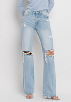 90's Vintage Super High Rise Flare Jeans