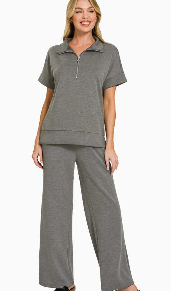 Scuba High Neck Half Zip Set