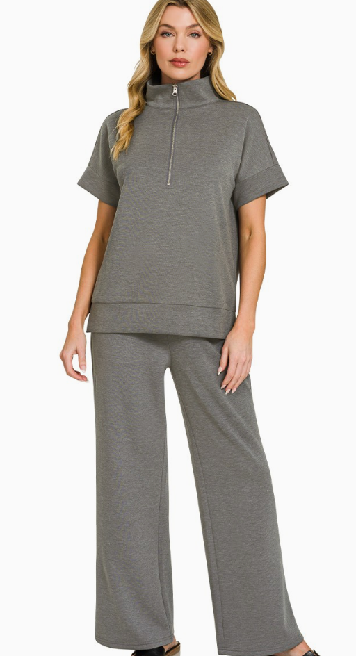Scuba High Neck Half Zip Set