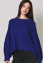 Pullover Sweater With Mock Neckline