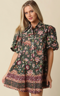 Lydia Floral Puff Sleeve Mini Dress