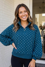 Polka Dot Pullover Sweatshirt (S-XL)