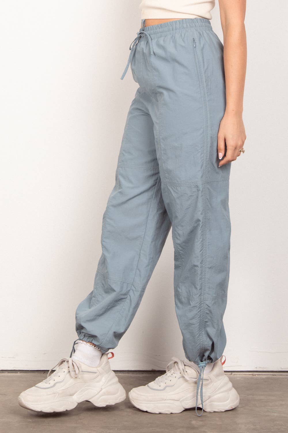 Woven Parachute Activewear Jogger Pants