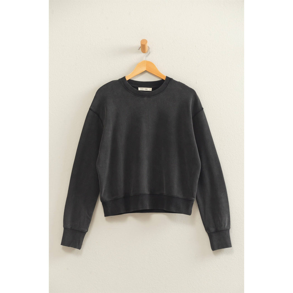 Acid Wash Crew Neck Sweatshirt