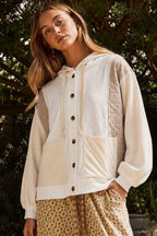 Mixed Fabric Jacket