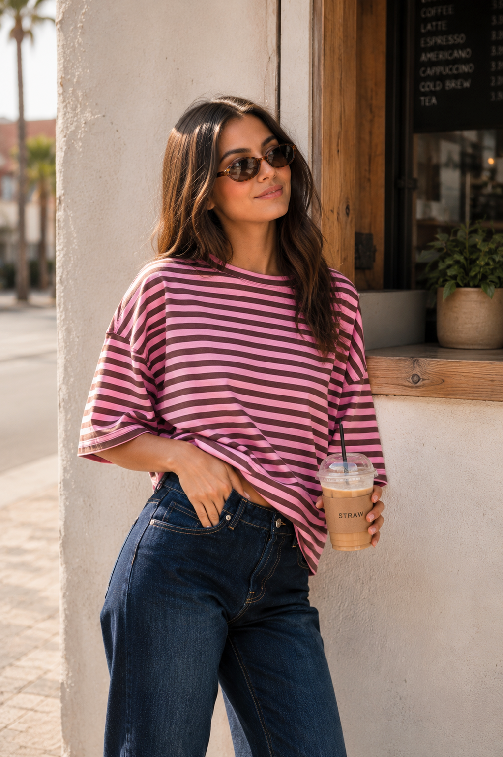Oversized Stripe Boyfriend Tee