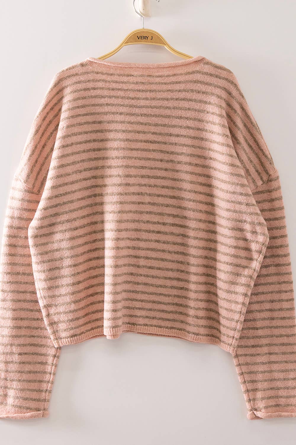 Button Down Stripe Sweater
