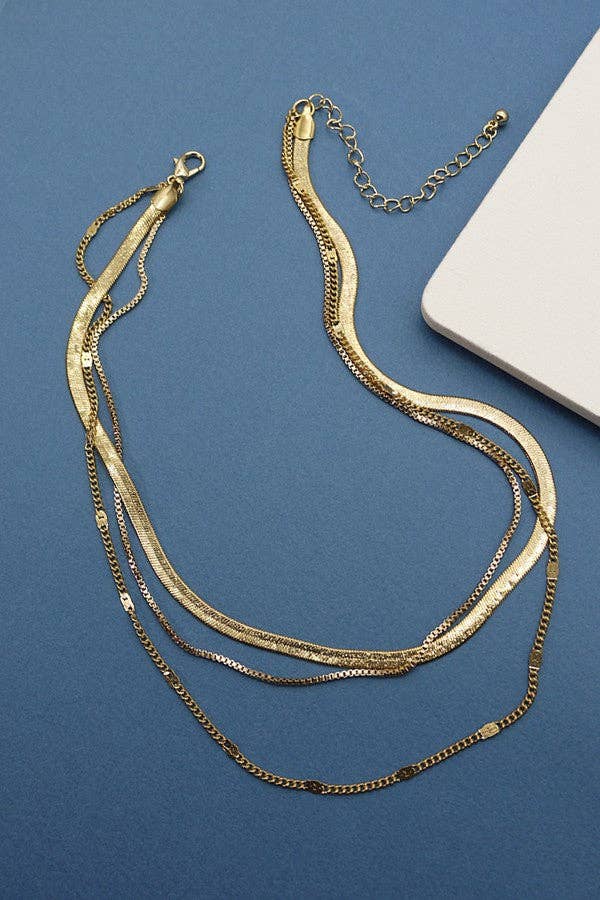 CLASSIC MULTI CHAIN LAYER NECKLACE | 52N2090515
