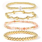 BOHO CROSS MULTI  COLORFUL BEADED STRETCH BRACELET | 40B5180
