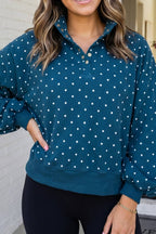 Polka Dot Pullover Sweatshirt (S-XL)
