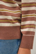 FEATHER WEIGHT MULTI STRIPED SWEATER
